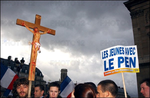 05/01/2002. National Front party demonstration in Paris