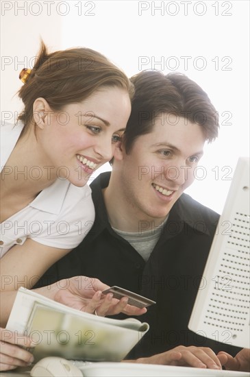 Couple shopping online.