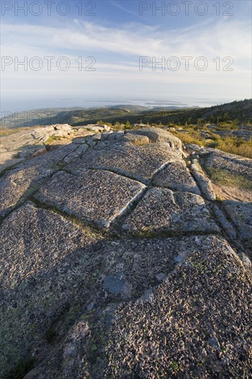 View from Cadillac Mountain Acadia Maine.