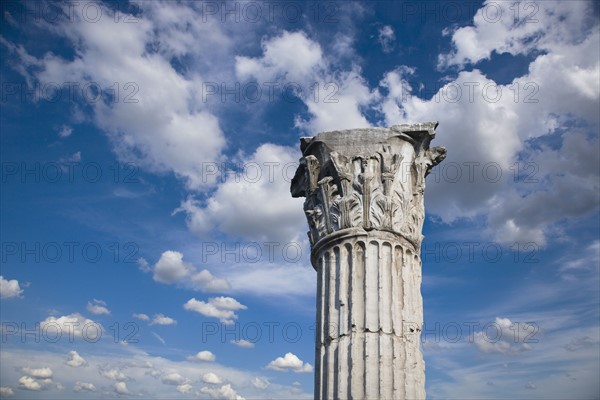 Corinthian column of Phocus, Roman Forum, Italy.