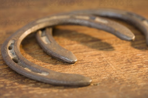 Close up of horseshoes. Date : 2008