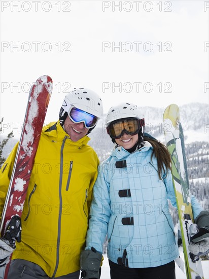 Couple on ski vacation