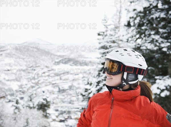 A downhill skier