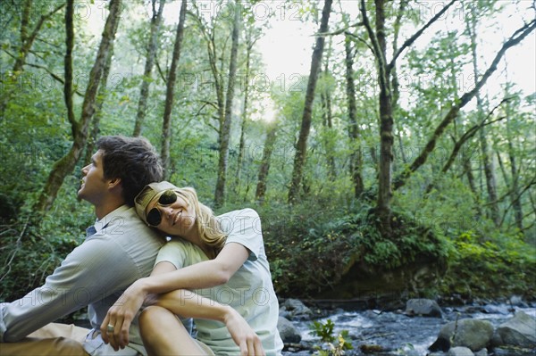 Hikers resting