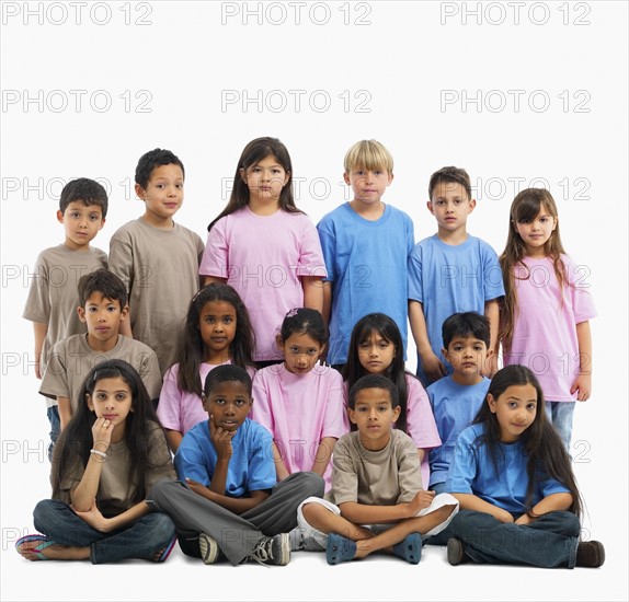 Portrait of a group of children. Photographer: momentimages