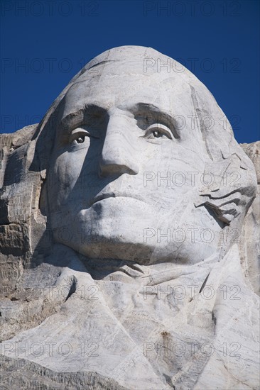 Head of Washington on Mount Rushmore.