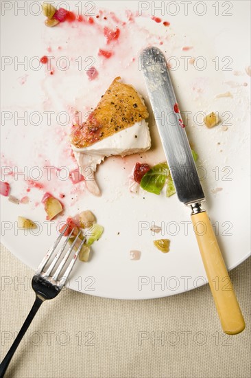 Eaten chicken meal with cutlery. Photo : Joe Clark