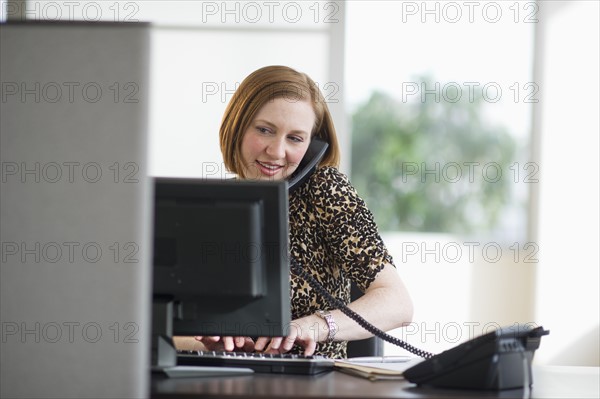 Woman working at office.