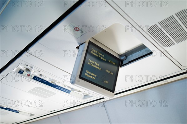 Airplane interior.