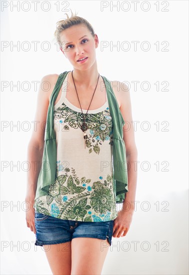 Studio portrait of woman.