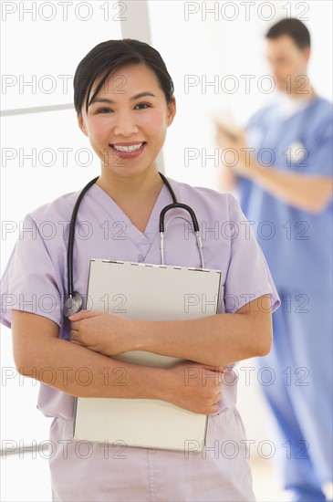 Doctor and nurse in hospital.