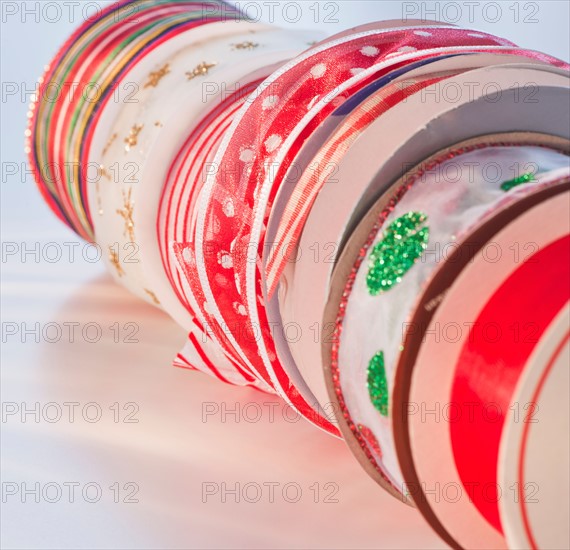 Close-up of christmas ribbons. Photo: Daniel Grill