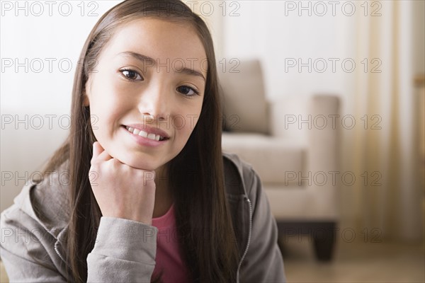 Portrait of smiling girl (10-11). Photo : Rob Lewine