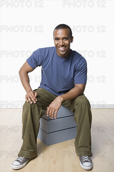 Studio portrait of young man. Photo: Rob Lewine