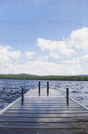 View of lake with wooden jetty. Photo: Daniel Grill
