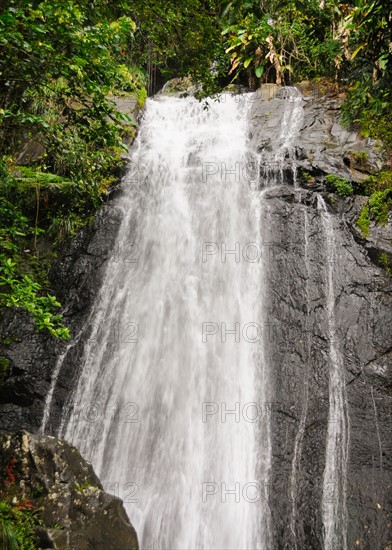 Close-up of waterfall