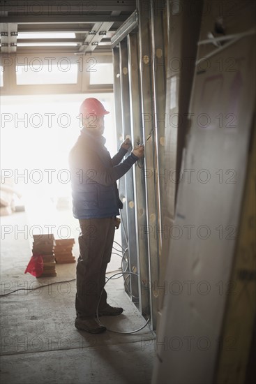 Man working at construction site.