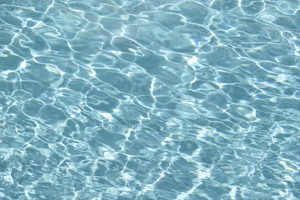 Elevated view of water in swimming pool.