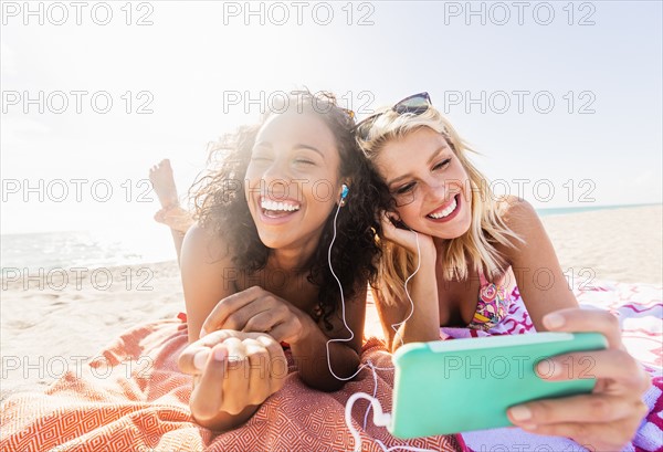 Female friends on beach