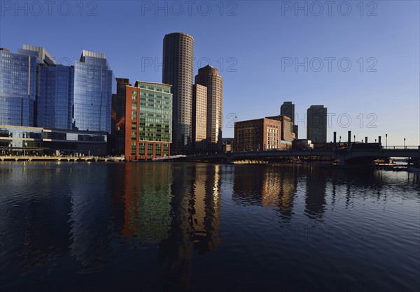 View of buildings in Fort Point Channel