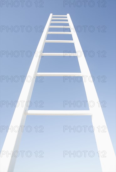 White ladder against clear sky