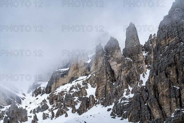 Cloud over Dolomite mountains, Italy