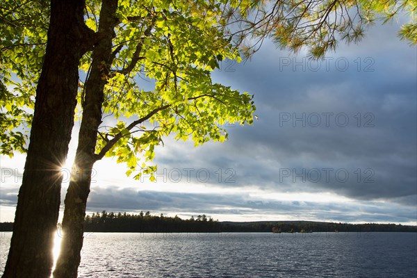 Sunset over Cathance Lake