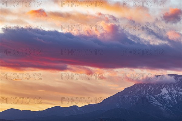 Clouds at sunset in Zion National Park