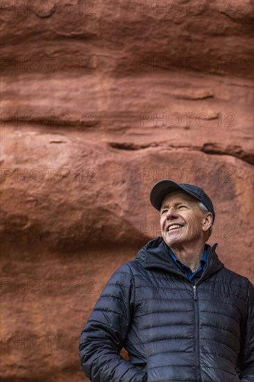 Portrait of senior man hiking in Grand Staircase-Escalante National Monument