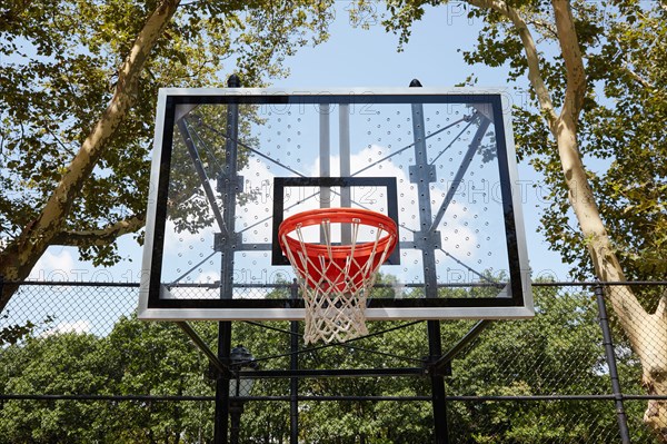 Basketball hoop in park