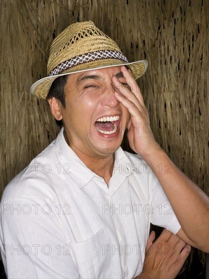 Laughing Japanese man
