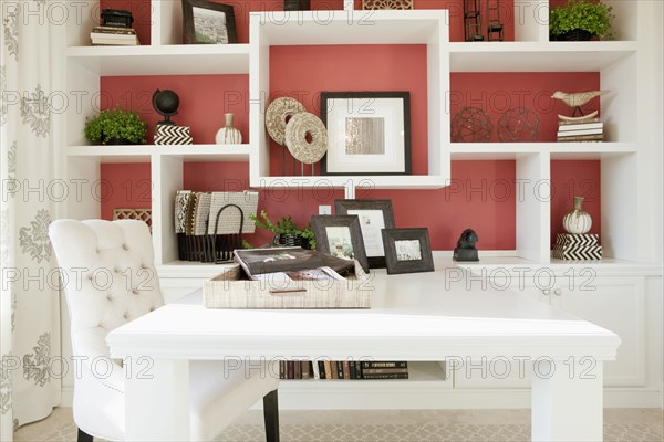 View of a contemporary study room at home