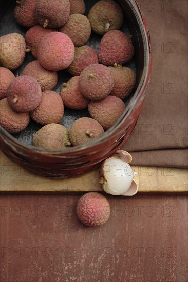 Lychee in basket