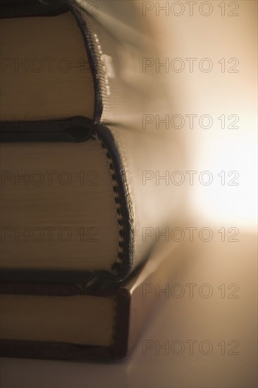 Close up of book spines