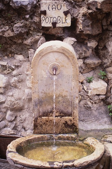 Old water fountain, St. Paul de Vence, , France