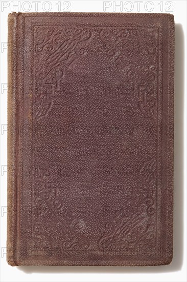 USA, New York State, New York City, Old book on white background, New York City, New York, USA