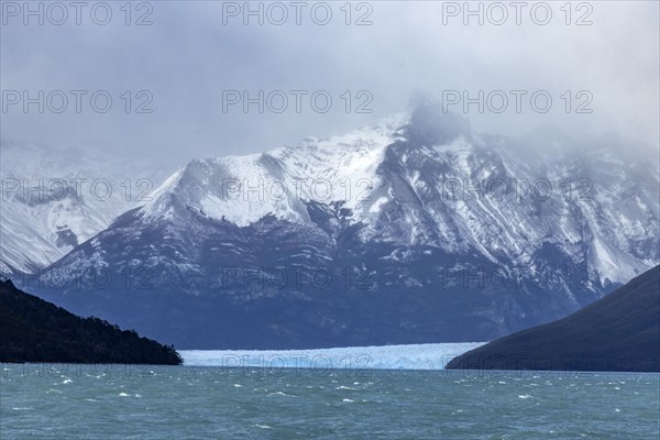 Argentina, Santa Cruz, El Calafate, Clouds covering Perito Moreno Glacier, El Calafate, Santa Cruz, Argentina