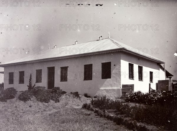 District Commisioner's House, Kenya. Exterior shot of the District Commisioner's House. British East Africa (Kenya), 1906. Kenya, Eastern Africa, Africa.