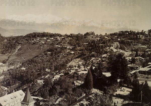 View of Darjeeling. View of Darjeeling taken from Auckland Road. Darjeeling, India, circa 1900. Darjeeling, West Bengal, India, Southern Asia, Asia.