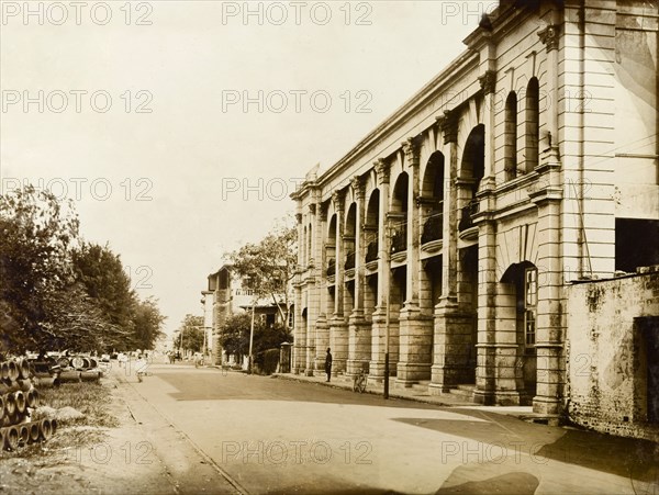 The Lagos Post Office. The General Post Office on the Marina. Lagos, Nigeria, circa 1925. Lagos, Lagos, Nigeria, Western Africa, Africa.