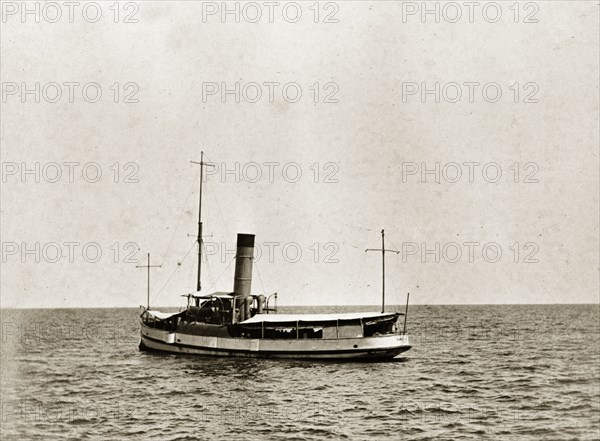 Armed launch 'Harold'. Harold', an armed launch boat belonging to the Persian Gulf Operations Fleet. Probably the Persian Gulf, circa 1900., Middle East, Asia.