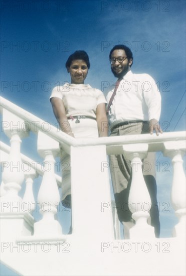 Edward and Doris Brathwaite. Portrait of Ghanaian couple identified as Edward and Doris Brathwaite. Ghana, circa 1960. Ghana, Western Africa, Africa.