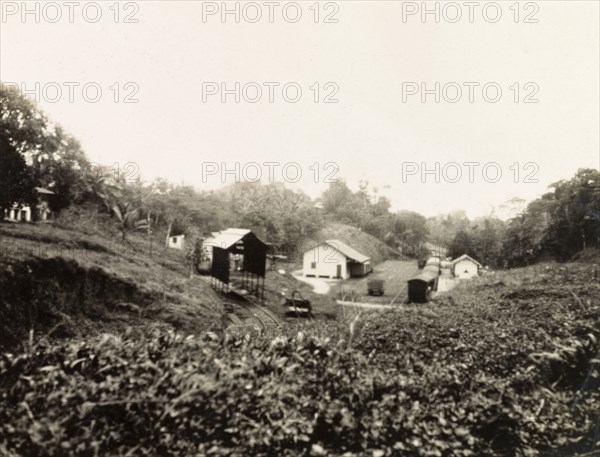 Rail terminus, Siparia. The railway terminus in Siparia, built in 1913 by the Cipero Tramroad company to connect Siparia with San Fernando, Port of Spain and Princes Town. Siparia, Trinidad, circa 1931. Siparia, Trinidad and Tobago, Trinidad and Tobago, Caribbean, North America .