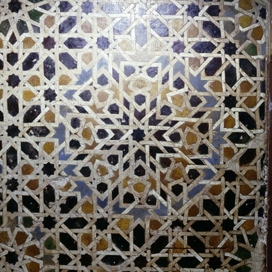 Geometric tile mosaic from the now destroyed madrasa founded by the Ziyanid sultan Abu Tashfin at Tlemcen