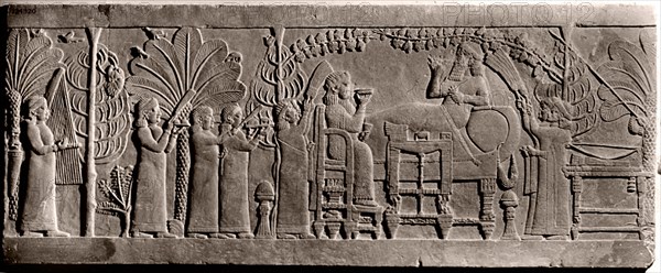 Stone relief from the palace of Ashurbanipal