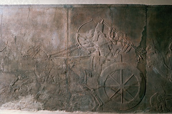 Stone relief from the palace of Ashurbanipal