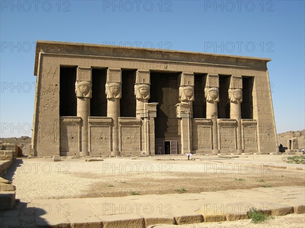 The Temple of Hathor, also known as the Sistrum Temple, as it was conceived as a giant musical instrument   the sacred sistrum rattle