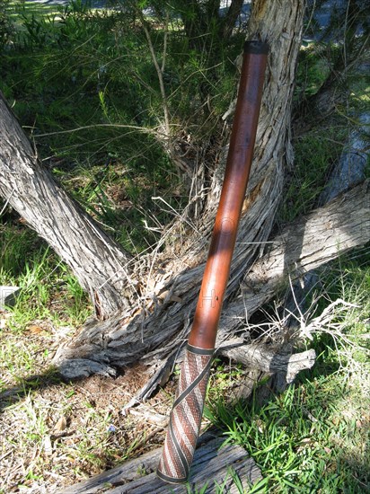 Didgeridoo from the Arnhem Land region of the Northern Territory made by didgeridoo palyer David Blanatji