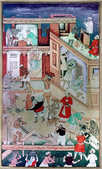 A 16th century illustration of a 14th century Persian story The History of the Mongols