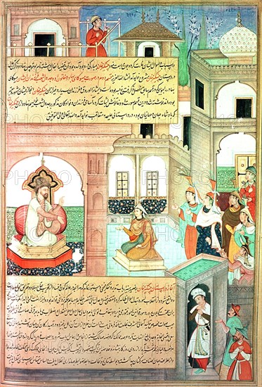 A 16th century illustration of a 14th century Persian story The History of the Mongols